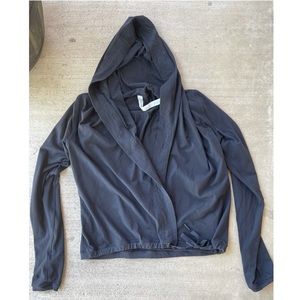 LULULEMON | black hoodie with tie detail size 4